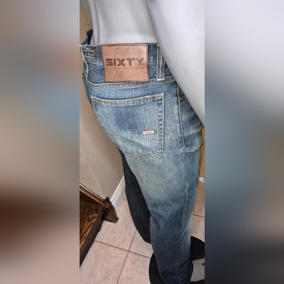 Sixty Brand Men's Straight Jeans - Stylish Blue - Picture 10 of 10